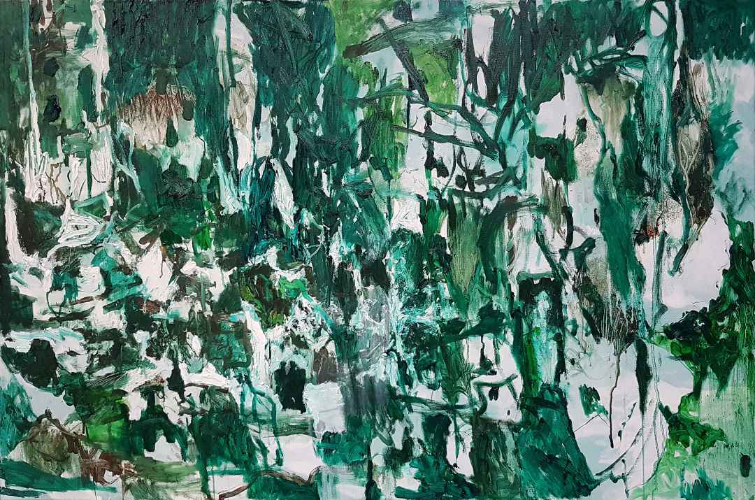 Markus Tepe - Closed Garden, Dritter Garten, 2020, Öl und Acryl auf Leinwand, 80 x 120 cm