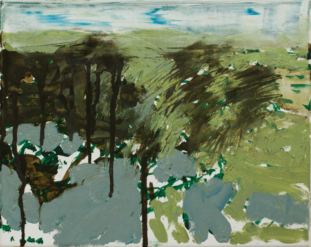 Markus Tepe - Weite Ebene, 2011, Öl u. Acryl auf Leinwand, 24 x 30cm