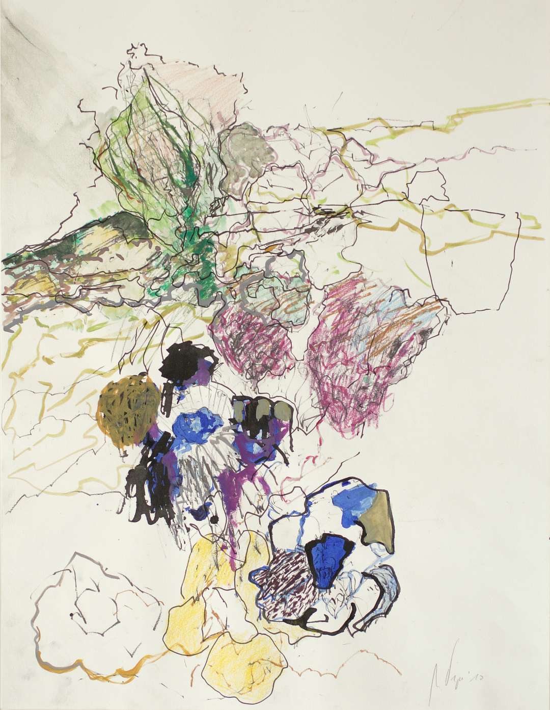 Markus Tepe - Südlicher Garten 6, 2010, Mischtechnik, 65 x 50 cm